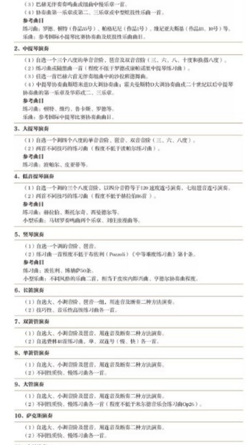 2020上海音乐学院艺术类招生专业及考试大纲 2020上海音乐学院艺术类招生专业及考试大纲