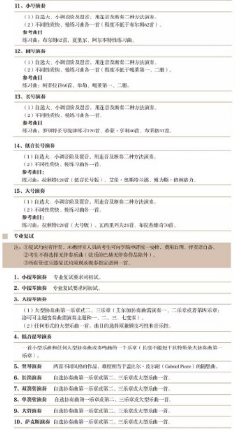 2020上海音乐学院艺术类招生专业及考试大纲 2020上海音乐学院艺术类招生专业及考试大纲