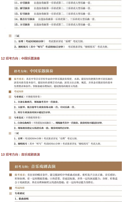 2020上海音乐学院艺术类招生专业及考试大纲 2020上海音乐学院艺术类招生专业及考试大纲