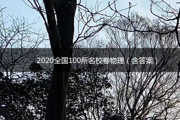 2020全国100所名校卷物理(含答案) 2020全国100所名校卷物理(含答案)
