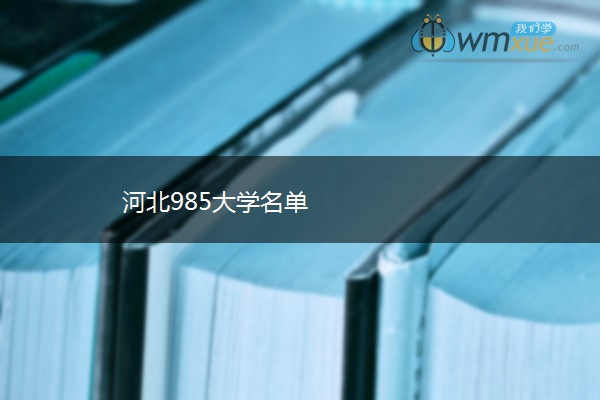 河北985大学名单
