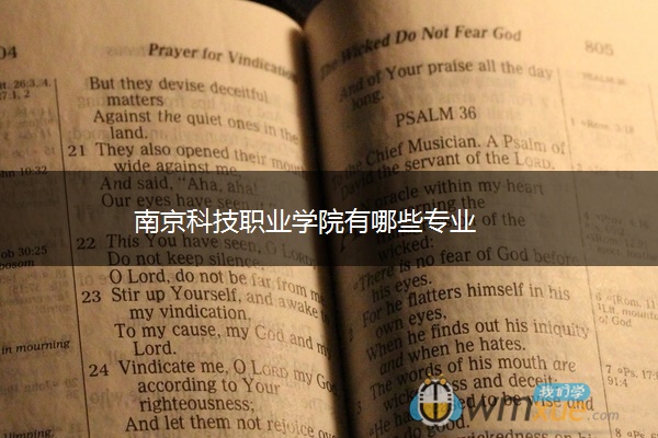 南京科技职业学院有哪些专业