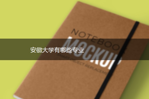 安徽大学有哪些专业 安徽大学有哪些专业