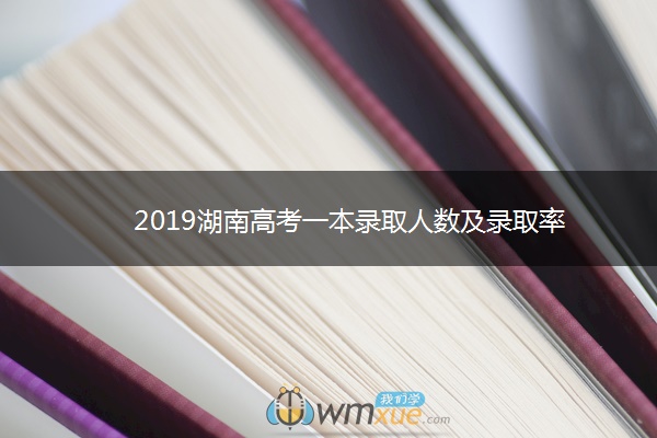 2019湖南高考一本录取人数及录取率