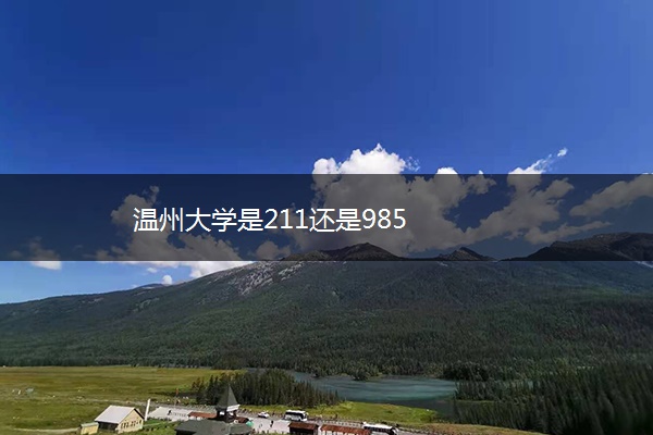 温州大学是211还是985