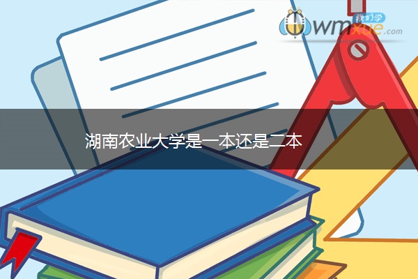 湖南农业大学是一本还是二本