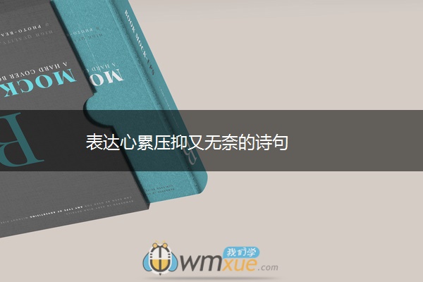 表达心累压抑又无奈的诗句