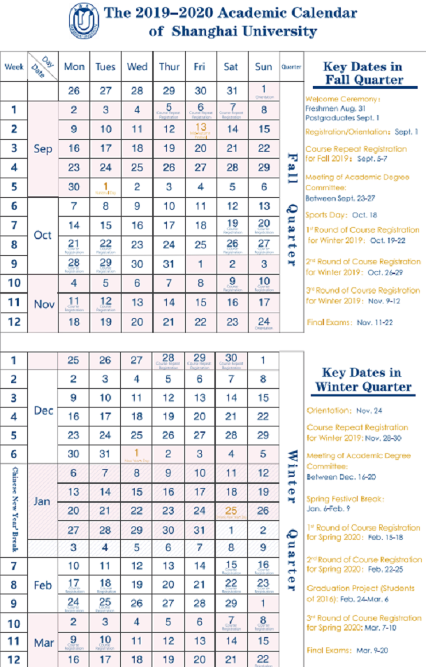 上海大学2020年什么时候放寒假 上海大学2020年什么时候放寒假