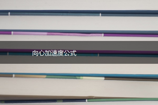 向心加速度公式