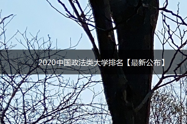 2020中国政法类大学排名【最新公布】