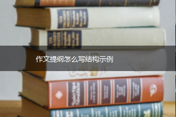 作文提纲怎么写结构示例