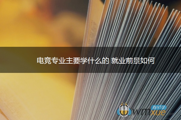 电竞专业主要学什么的 就业前景如何